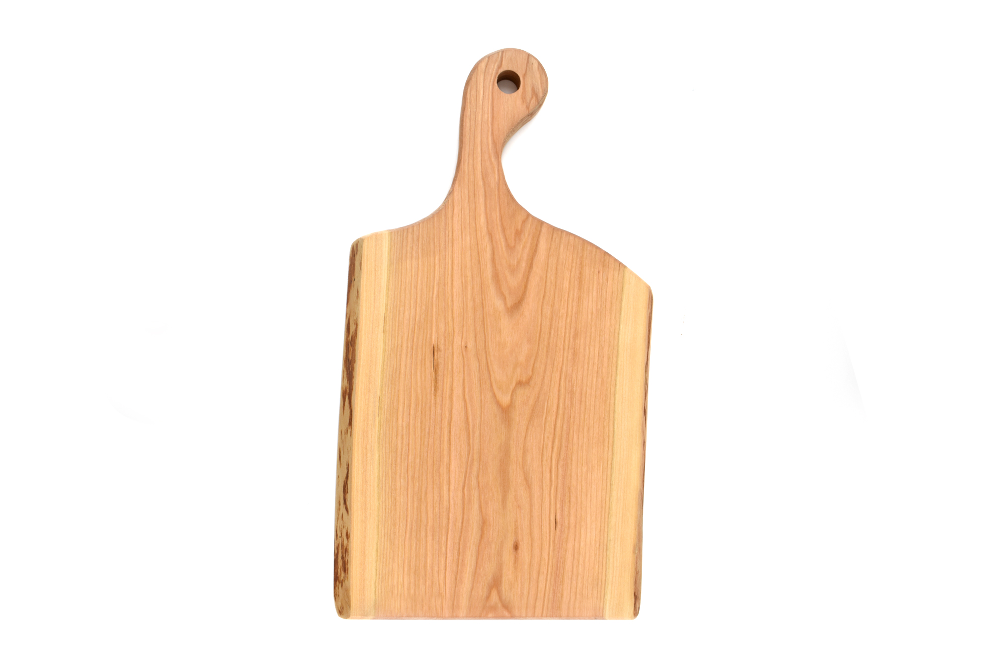 Artisan solid Cherry wood cutting/serving board with curved 4