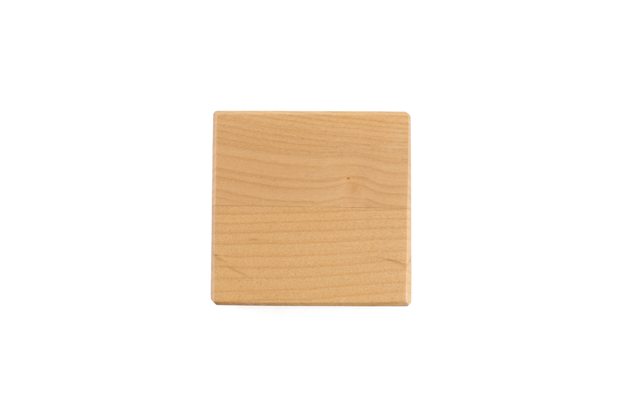 Solid 3 x 3 Wood block for QR Code and Logo branding